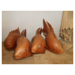 Fish Carving - Individual Fish Color Brown