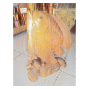 Fish Carving - Single Jair Fish Light Brown