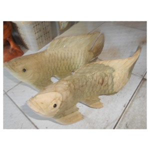 Fish Carving - Single Arowana Fish Waru Material