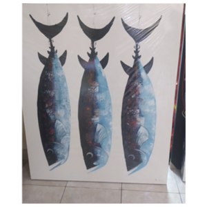 Fish Carving - Painting of 3 Fish