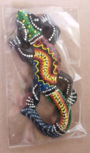 Gecko Magnet art Craft with Colorfull Pattern, Short Size