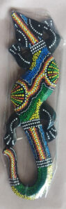Gecko Magnet art Craft with Colorfull Pattern, Long Size