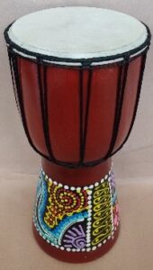 percussion drum Wood Handicraft Color Brown without rope handle, Color Motif