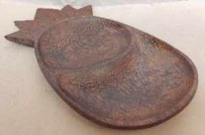 Pineapple Tray Wood Model With 2 Hole, Brown Color
