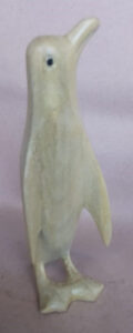Miniature Penguin Standing Alone wood carving