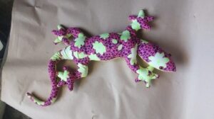 Gecko Sand Toy with Flower Pattern Large Size