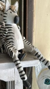 Black and White Zebra Puppet Wood Carving